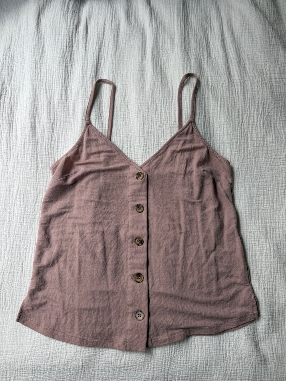 Wishlist Dusty Rose Button-Front V-Neck Camisole
